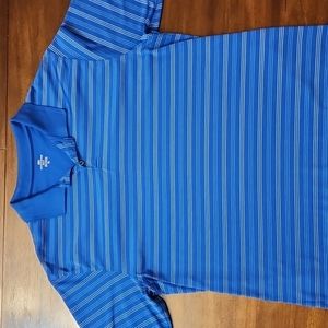 Dockers Golf Men's XL Blue with White and Baby Blue Stripes